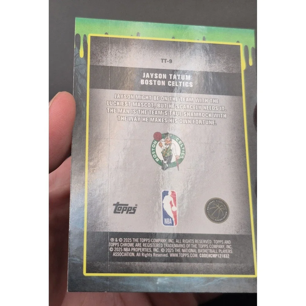 2025-26 Topps Chrome Jayson Tatum ##TT-9 Tall Tales Purple Geometric /75 Celtics